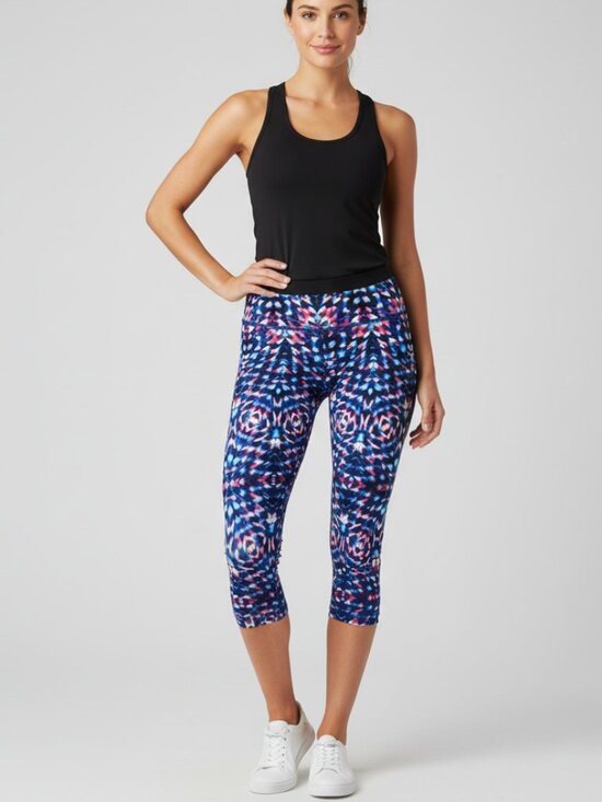 Tuff Athletics Women’s Capri Cropped Legging Purple Activewear gym Size Small - Picture 9 of 9